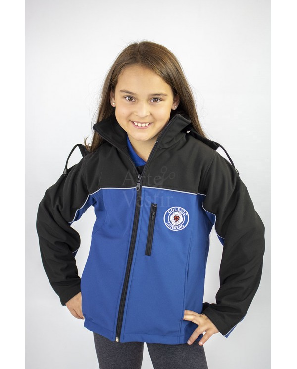 CASACA NEGRO/AZUL SOFTSHEL MUJER LUTERANO