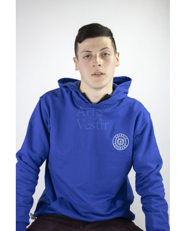 POLERON AZULINO C/CAPUCHA UNISEX LUTERANO