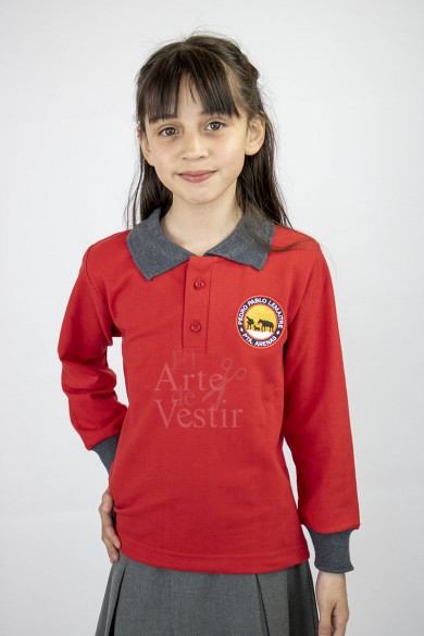 POLERA ML ROJO PIQUE UNISEX PEDRO PABLO LEMAITRE