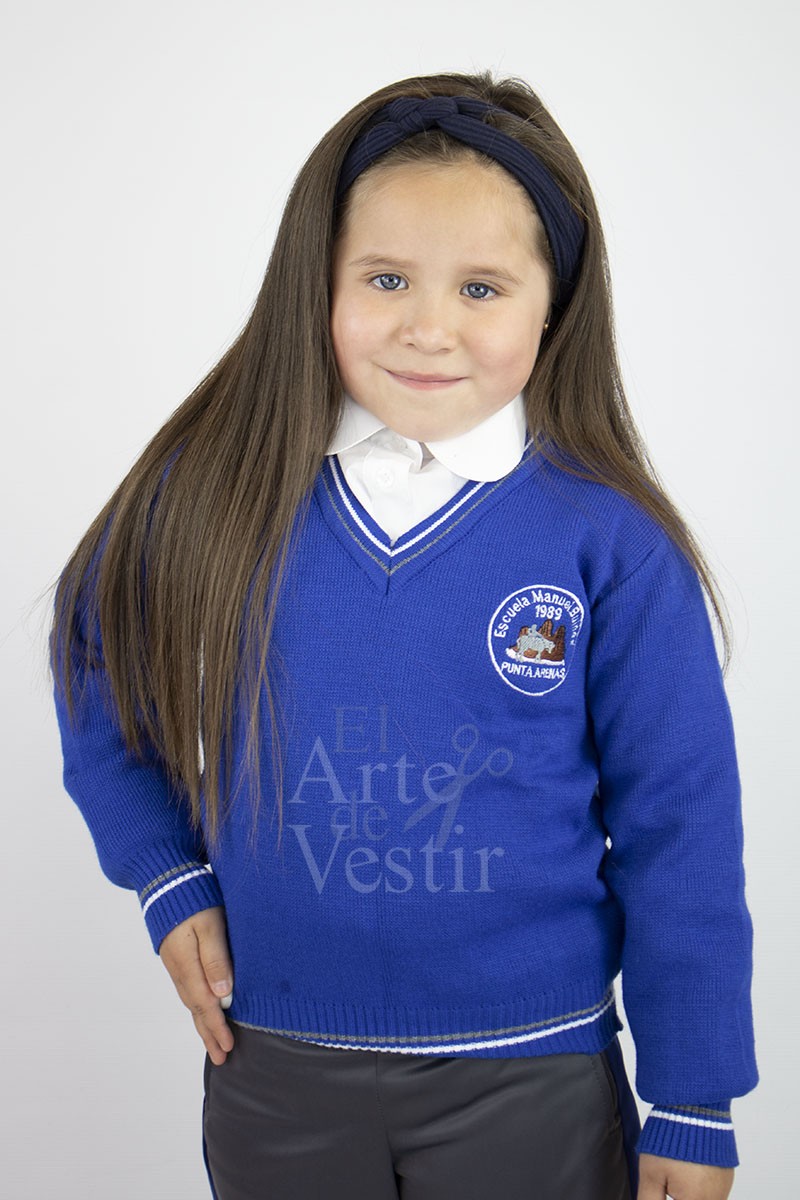 SWEATER AZULINO ML UNISEX MANUEL BULNES