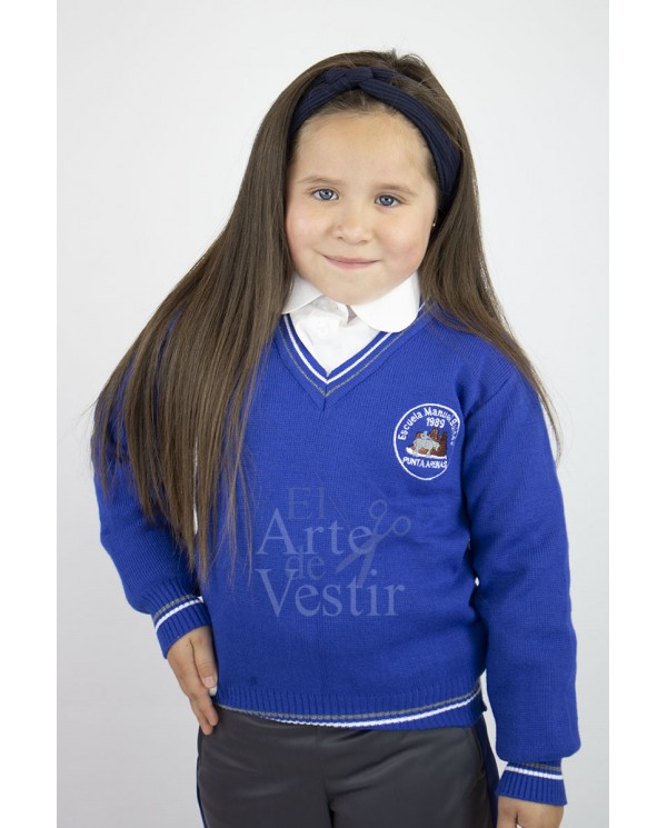 SWEATER AZULINO ML UNISEX MANUEL BULNES