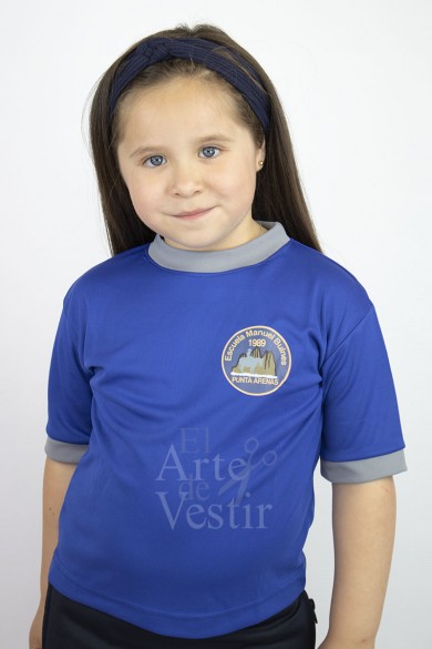 POLERA AZULINO MC POLO PANAL UNISEX MANUEL BULNES