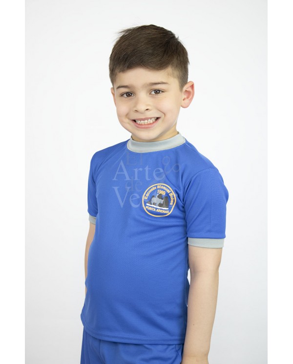 POLERA AZULINO MC POLO PANAL UNISEX MANUEL BULNES