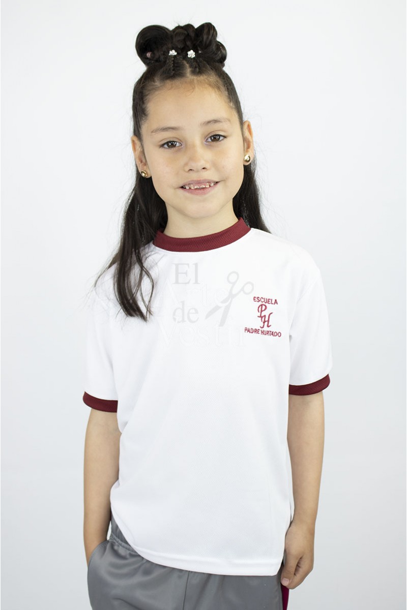 POLERA BLANCA MC POLO PANAL UNISEX PADRE ALBERTO HURTADO