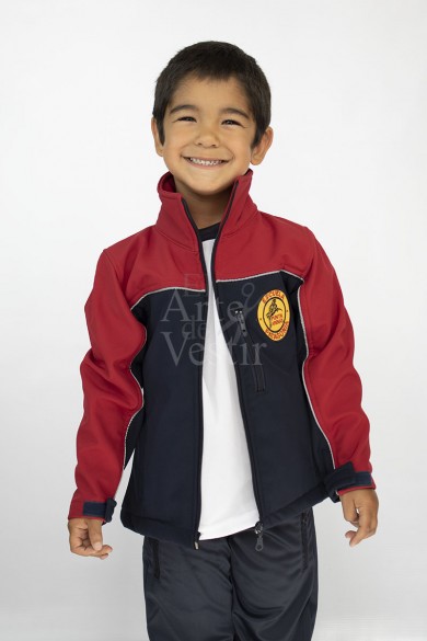 CASACA PATAGONIA SOFTSHEL HOMBRE AZUL/ROJO