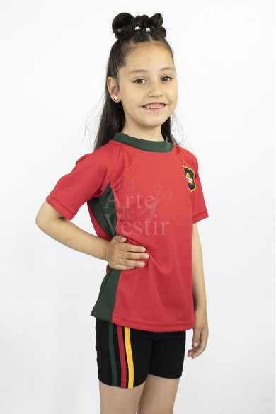 POLERA ROJO MC PANAL POLO PORTUGAL UNISEX