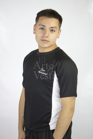 POLERA NEGRO/BLANCO MC PANAL POLO L.INDUSTRIAL HOMBRE