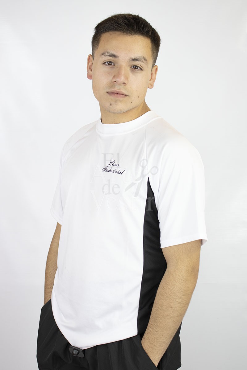 POLERA MC BLANCO/NEGRO PANAL POLO UNISEX INDUSTRIAL