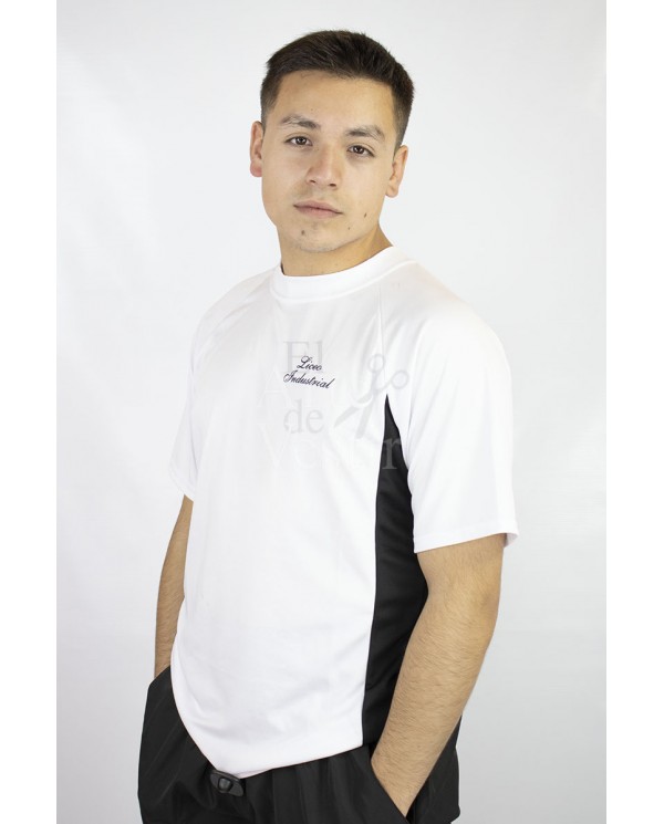 POLERA MC BLANCO/NEGRO PANAL POLO UNISEX INDUSTRIAL