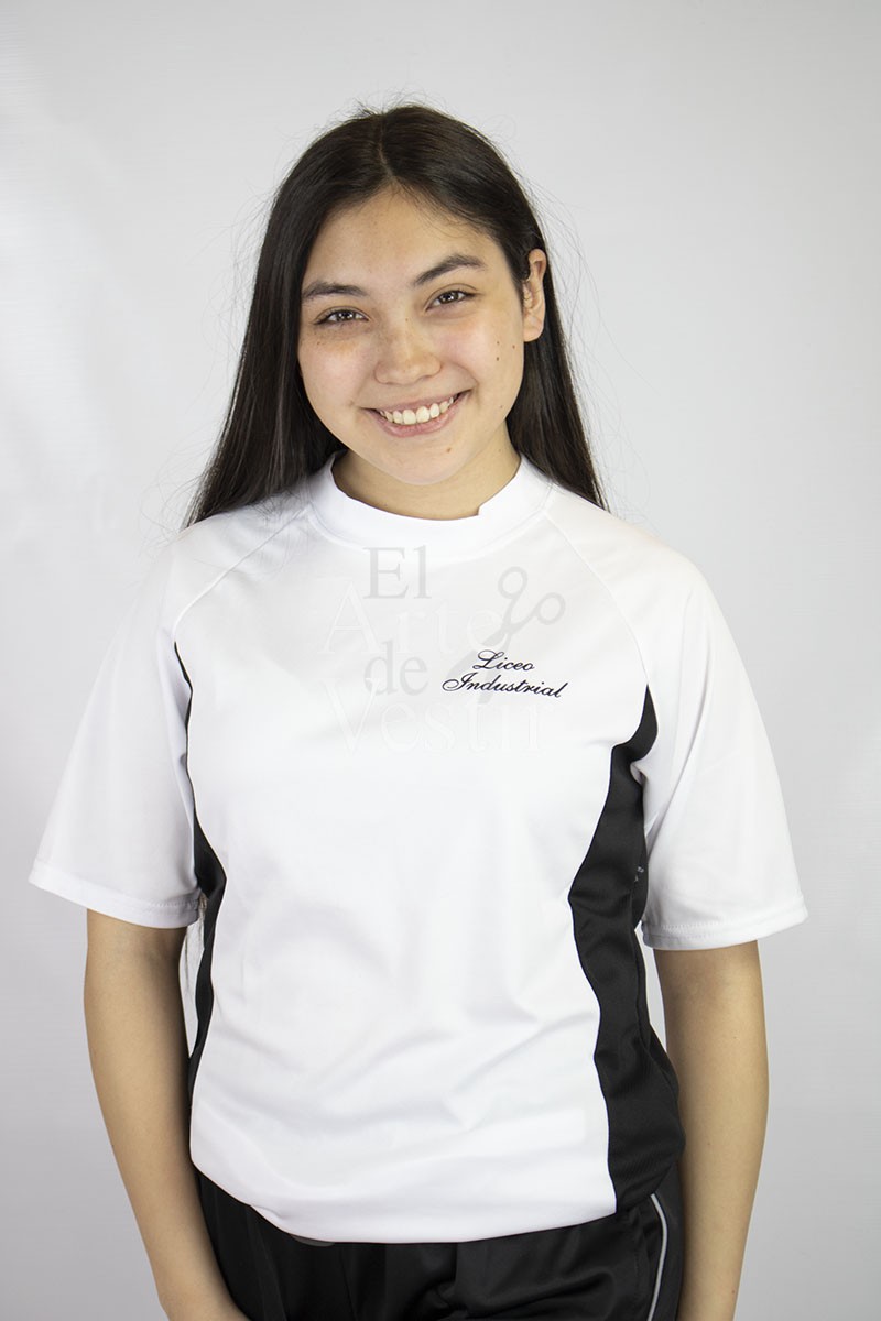 POLERA MC BLANCO/NEGRO PANAL POLO UNISEX INDUSTRIAL