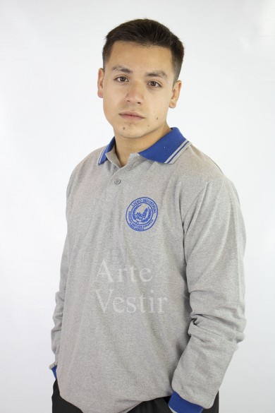 POLERA GRIS ML PIQUE L.INDUSTRIAL HOMBRE