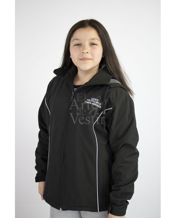 CASACA NEGRO SHELL MUJER POLITECNICO