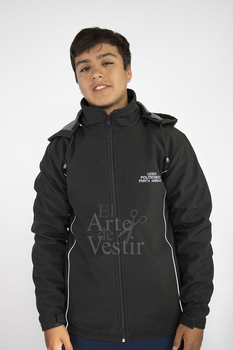 CASACA NEGRO SHELL HOMBRE POLITECNICO