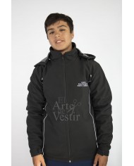 CASACA NEGRO POLITECNICO SHELL MUJER