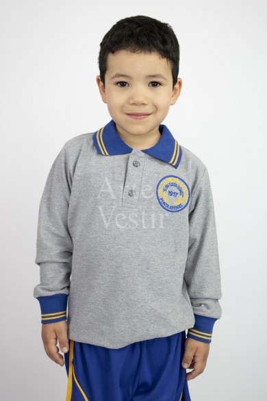 POLERA GRIS ML PIQUE RIO SECO UNISEX