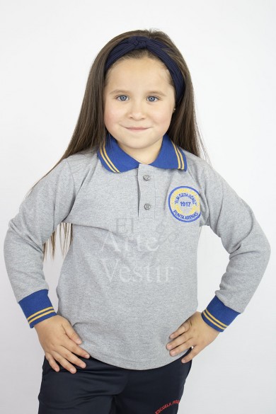 POLERA GRIS ML PIQUE UNISEX RIO SECO