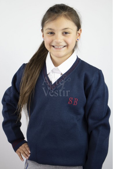 SWEATER AZUL V ML UNISEX SARA BRAUN