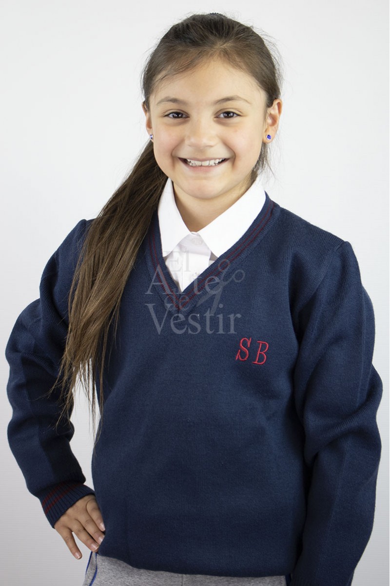 SWEATER AZUL V ML UNISEX SARA BRAUN