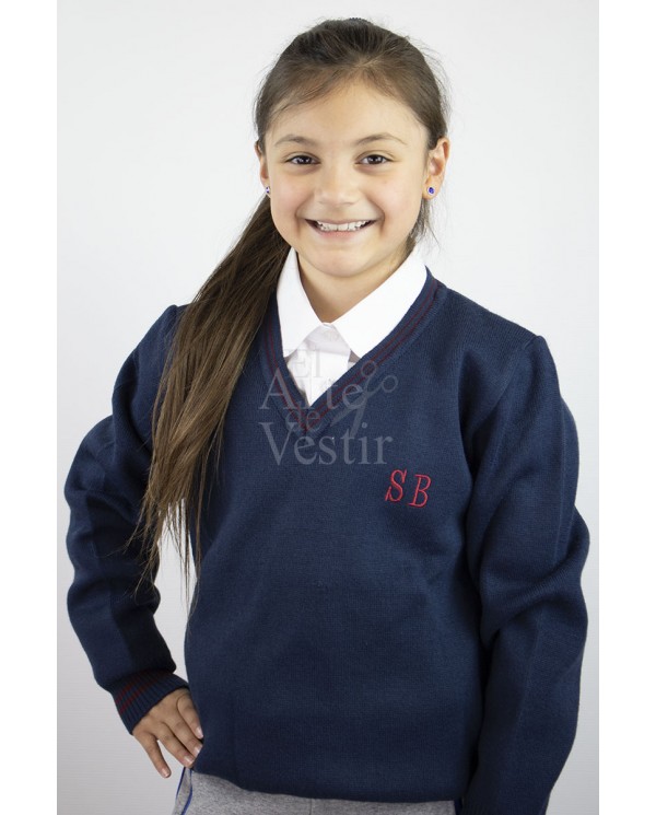 SWEATER AZUL V ML UNISEX SARA BRAUN