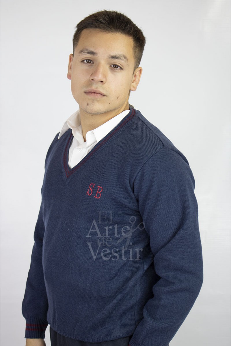 SWEATER AZUL V ML UNISEX SARA BRAUN