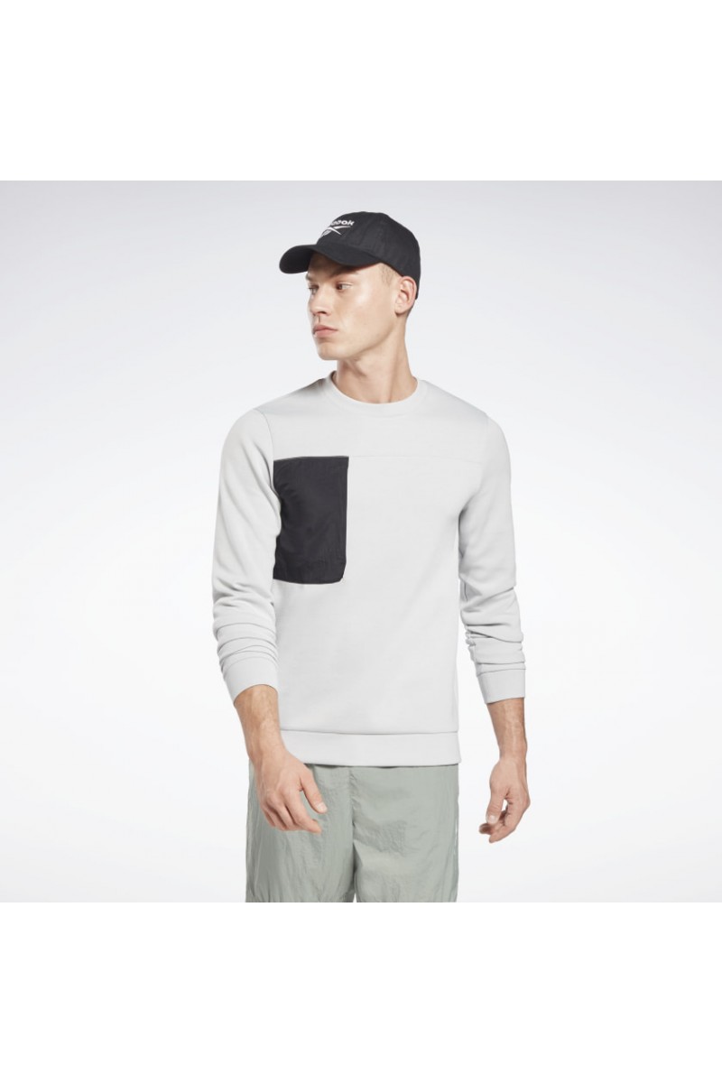 POLERÓN REEBOK HOMBRE CREW GRIS POLERÓN REEBOK HOMBRE CREW GRIS