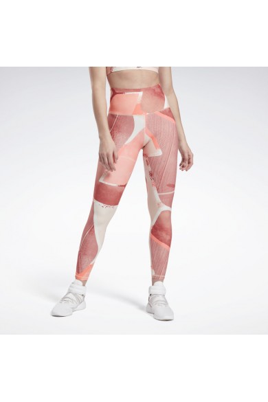 CALZA REEBOK MUJER LUX BOLD HIGH-RISE NARANJO