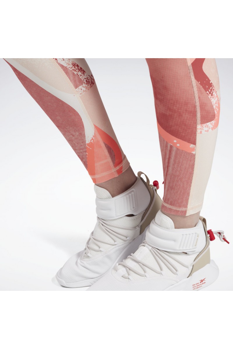 CALZA REEBOK MUJER LUX BOLD HIGH-RISE NARANJO