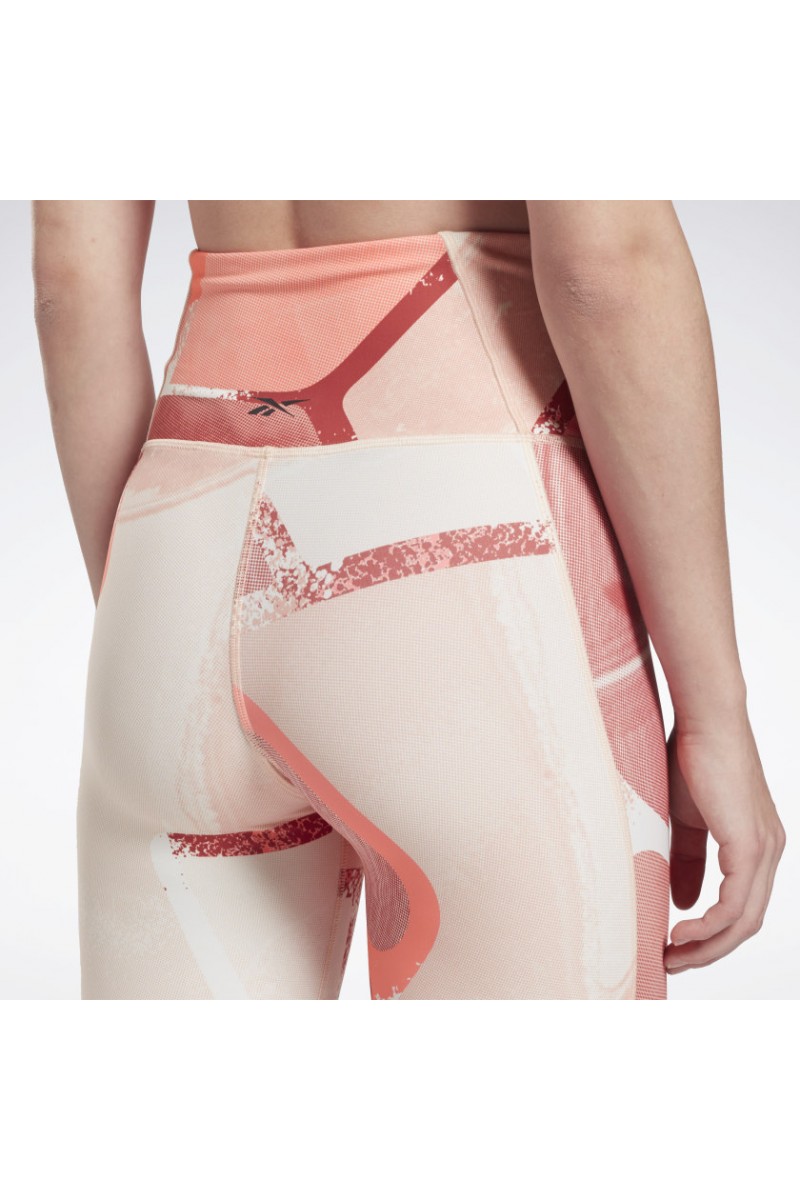 CALZA REEBOK MUJER LUX BOLD HIGH-RISE NARANJO