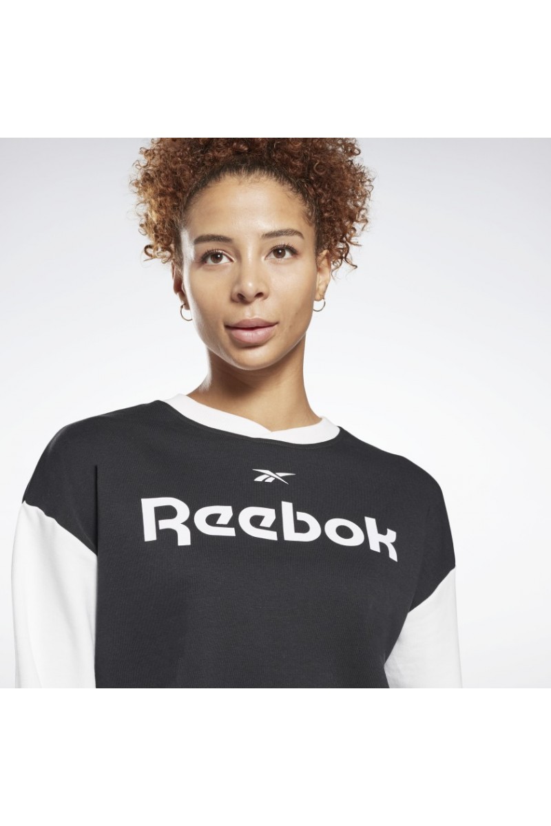 POLERÓN REEBOK MUJER LINEAR LOGO NEGRO POLERÓN REEBOK MUJER LINEAR LOGO NEGRO