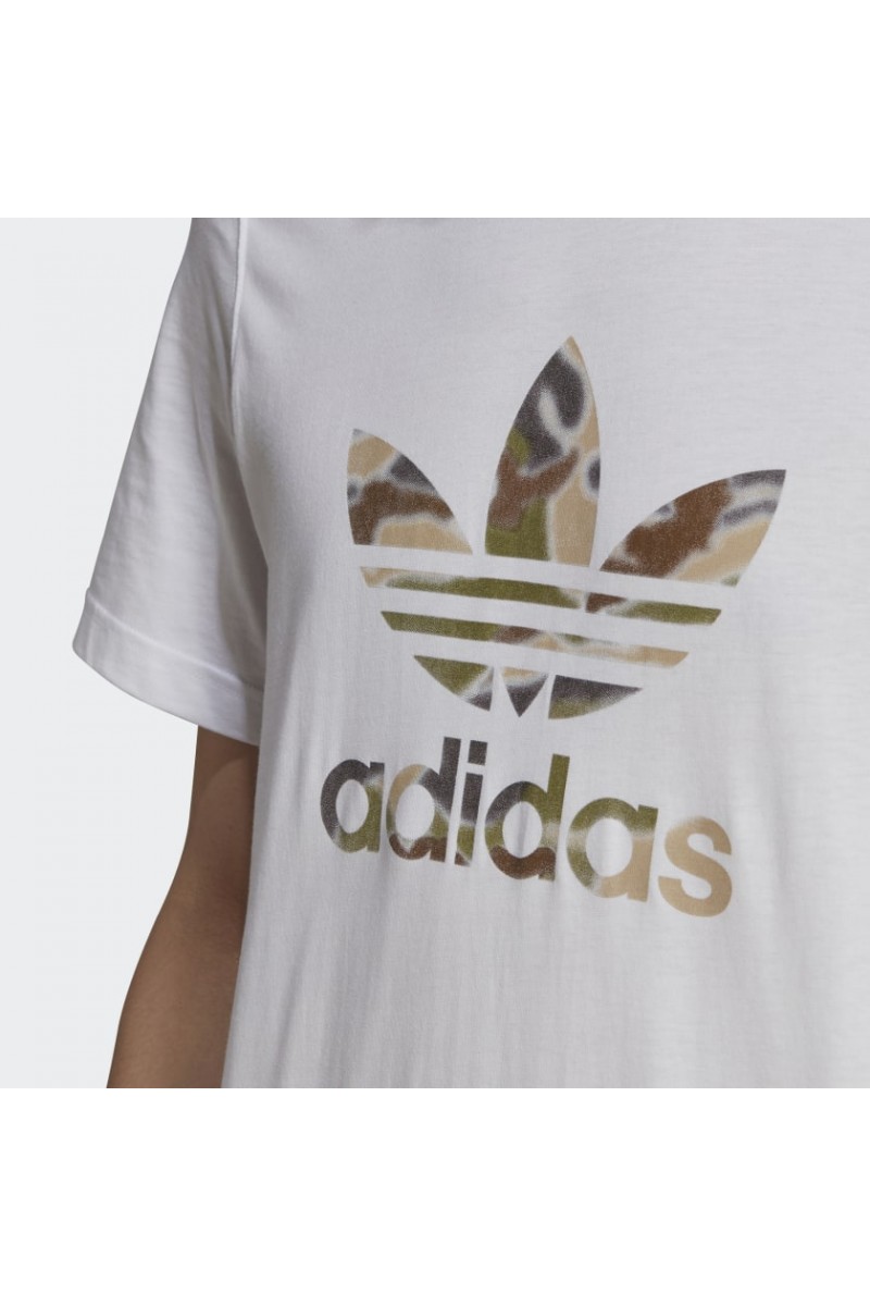 POLERA ADIDAS HOMBRE TRIFOLIO CAMO BLANCO