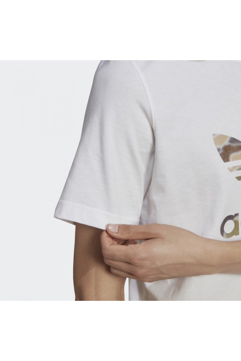 POLERA ADIDAS HOMBRE TRIFOLIO CAMO BLANCO