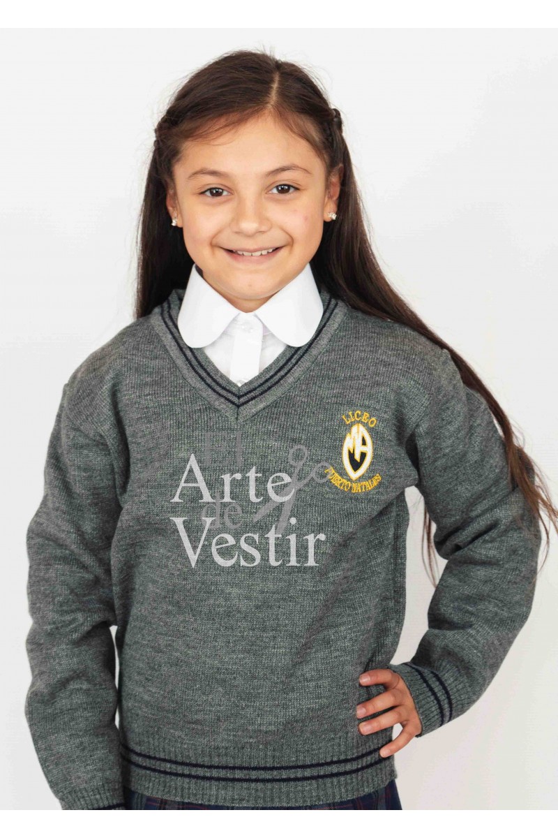 SWEATER GRIS MARIA MAZARELLO PUERTO NATALES