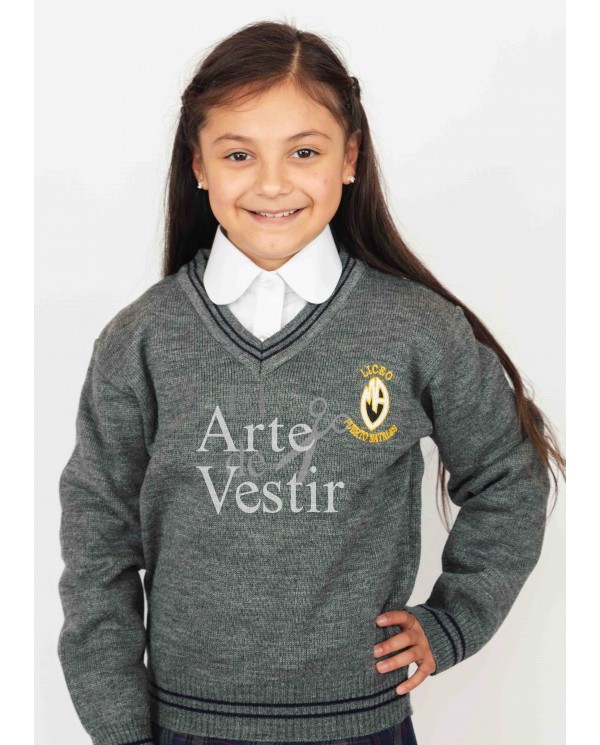 SWEATER GRIS MARIA MAZARELLO PUERTO NATALES