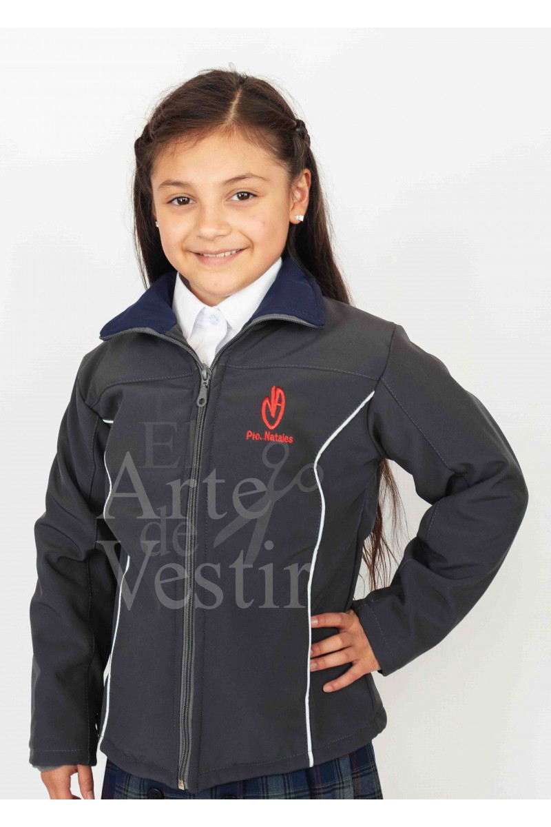 CASACA GRIS MARIA MAZZARELLO PUERTO NATALES