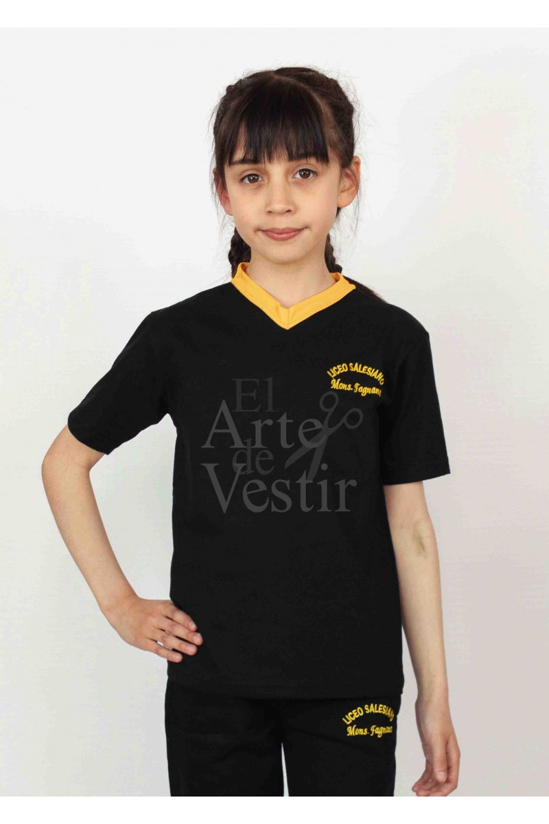 POLERA UNISEX NEGRO MC PANAL MONSEÑOR FAGNANO PTO.NATALES