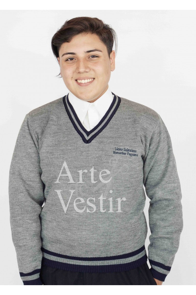 SWEATER GRIS UNISEX MONSEÑOR FAGNANO PUERTO NATALES