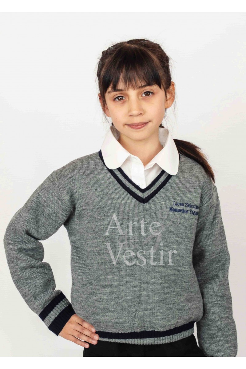 SWEATER GRIS UNISEX MONSEÑOR FAGNANO PUERTO NATALES