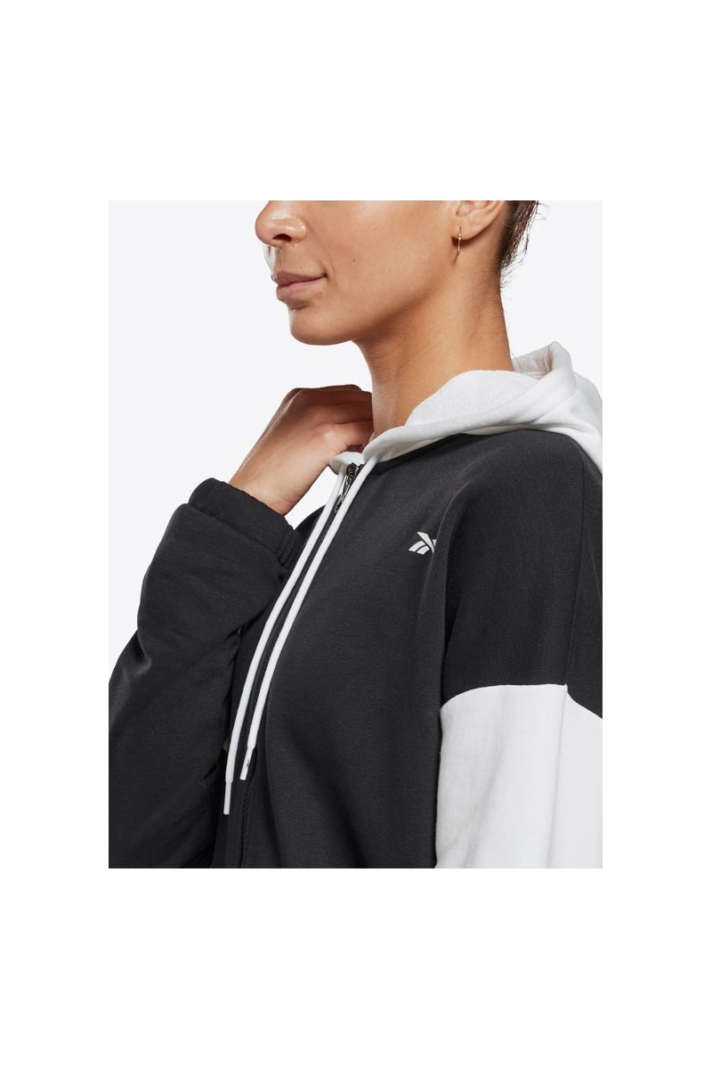CHAQUETA DEPORTIVA REEBOK MUJER FZIP LINE NEGRO CHAQUETA DEPORTIVA REEBOK MUJER FZIP LINE NEGRO