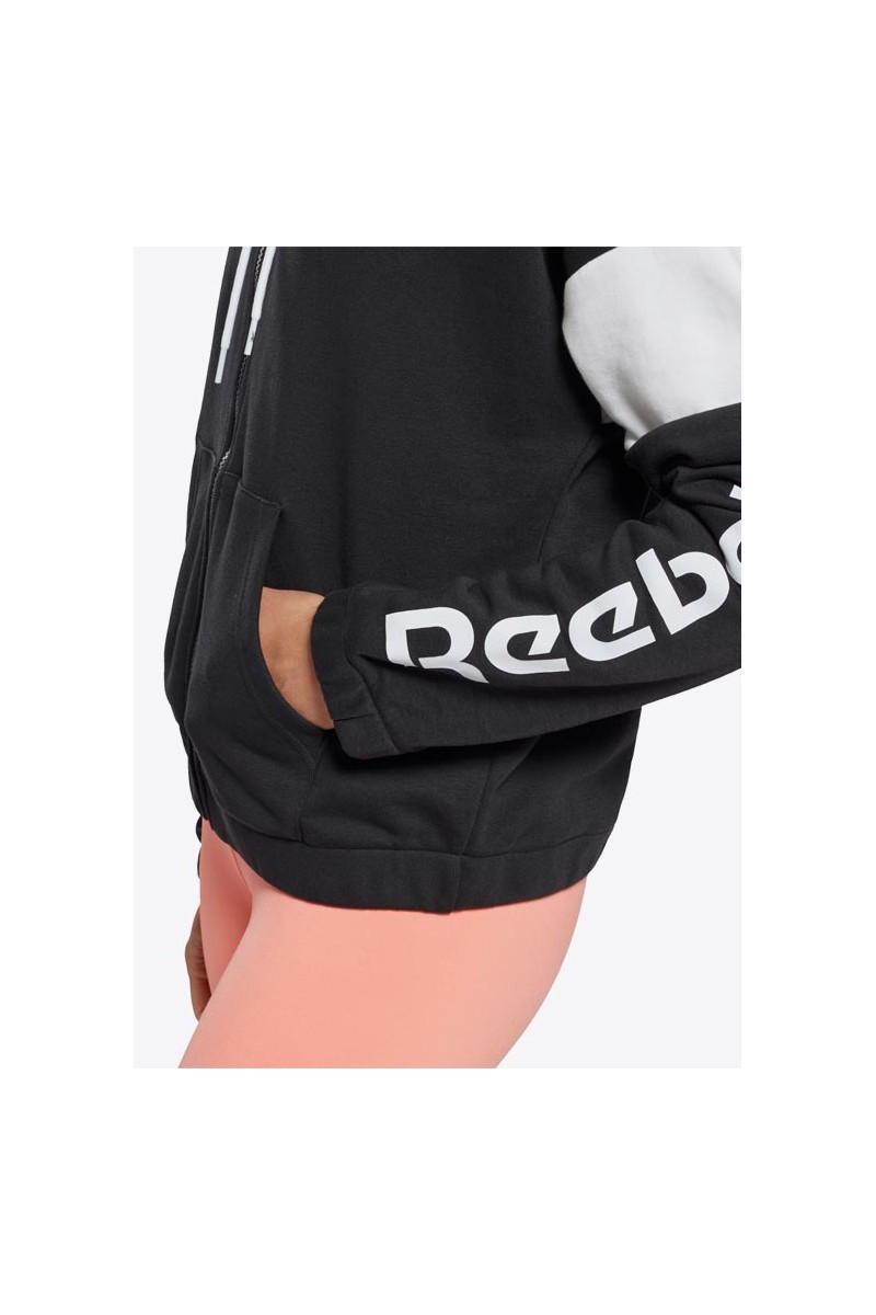 CHAQUETA DEPORTIVA REEBOK MUJER FZIP LINE NEGRO CHAQUETA DEPORTIVA REEBOK MUJER FZIP LINE NEGRO