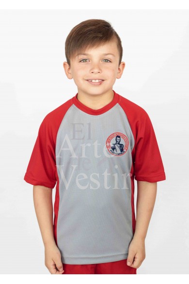 POLERA POLO HOMBRE GRIS/ROJO BERNARDO O'HIGGINS PTO.NATALES