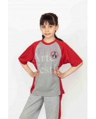 POLERA POLO HOMBRE GRIS/ROJO BERNARDO O'HIGGINS PTO.NATALES