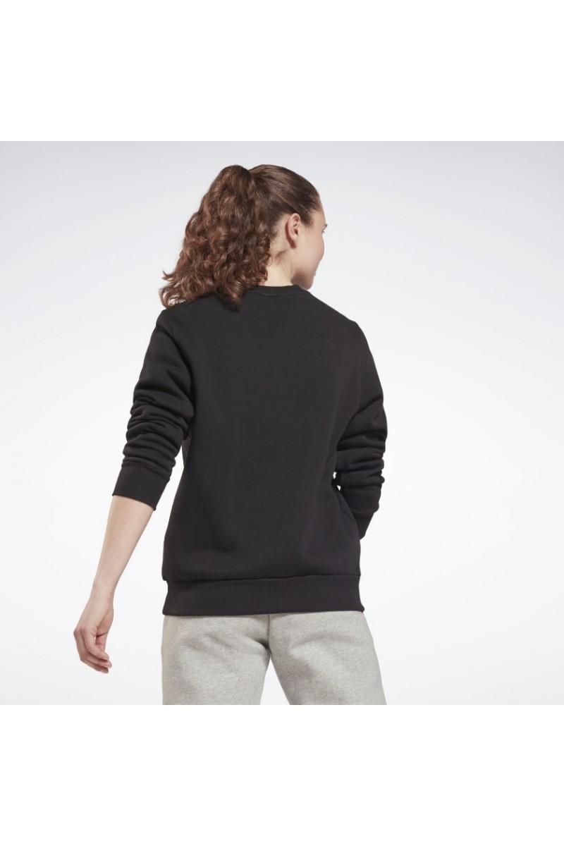POLERON REEBOK MUJER FLEECE CREW NEGRO POLERON REEBOK MUJER FLEECE CREW NEGRO