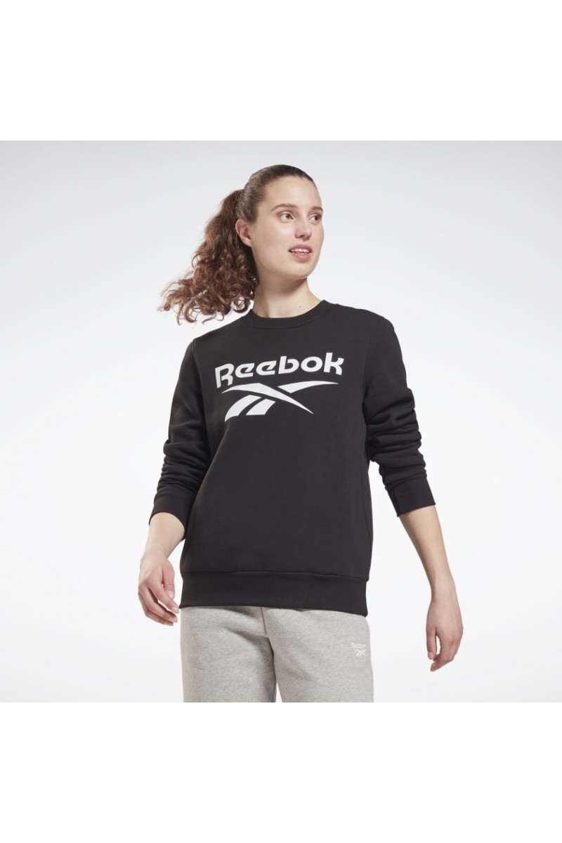 POLERON REEBOK MUJER FLEECE CREW NEGRO POLERON REEBOK MUJER FLEECE CREW NEGRO