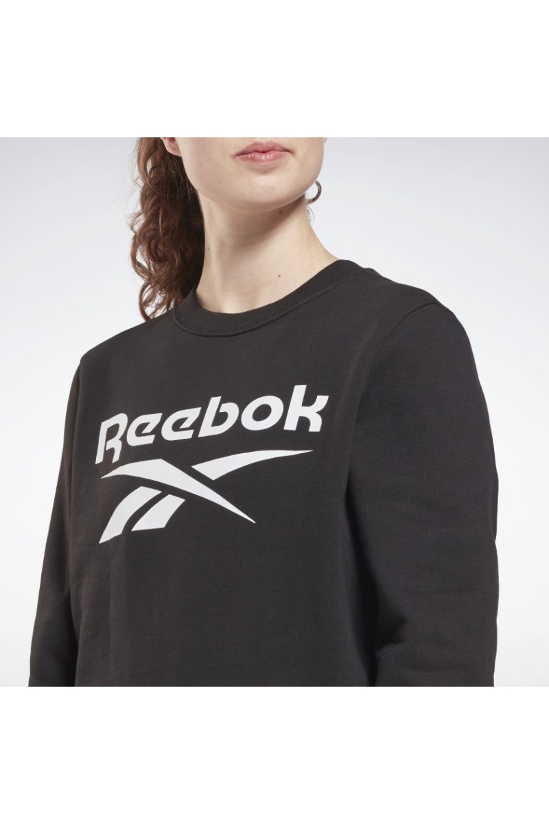 POLERON REEBOK MUJER FLEECE CREW NEGRO POLERON REEBOK MUJER FLEECE CREW NEGRO
