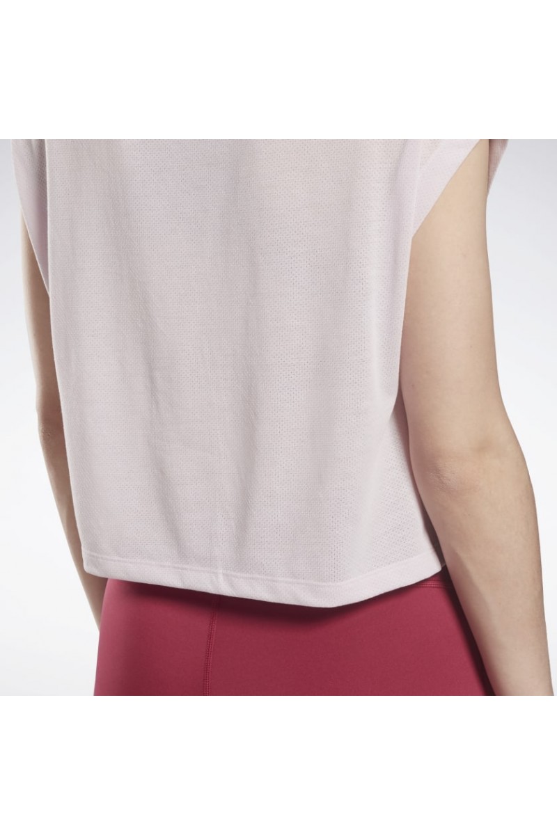 POLERA REEBOK MUJER SUPREMIUM LOGO ROSADO