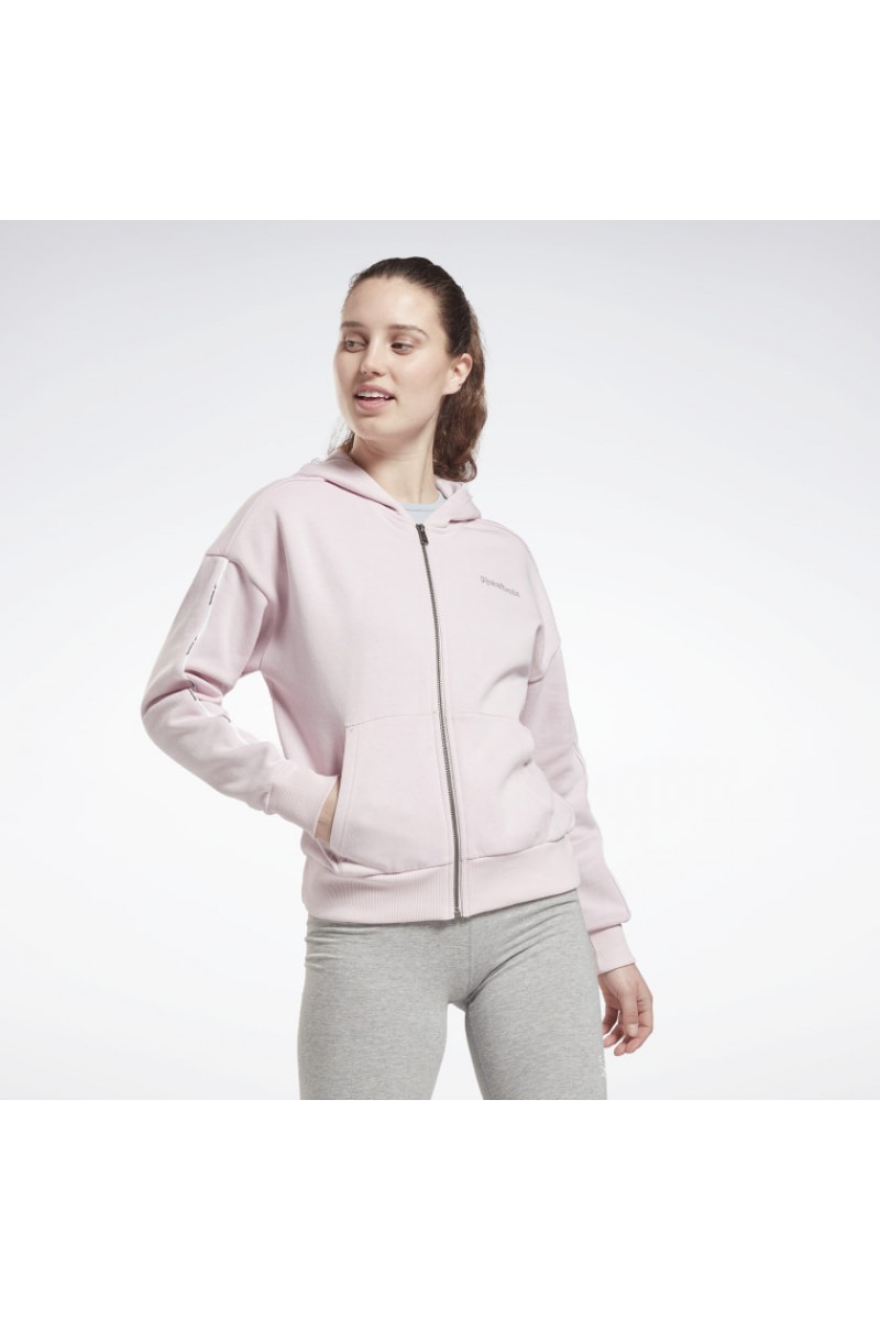 POLERÓN REEBOK MUJER HOOD PIPING ROSA POLERÓN REEBOK MUJER HOOD PIPING ROSA