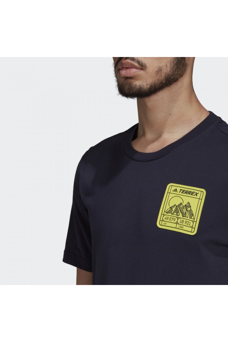 POLERA ADIDAS TERREX HOMBRE PATCH AZUL
