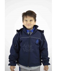 POLERON MARIA AUXILIADORA MUJER GRIS/AZUL PORVENIR