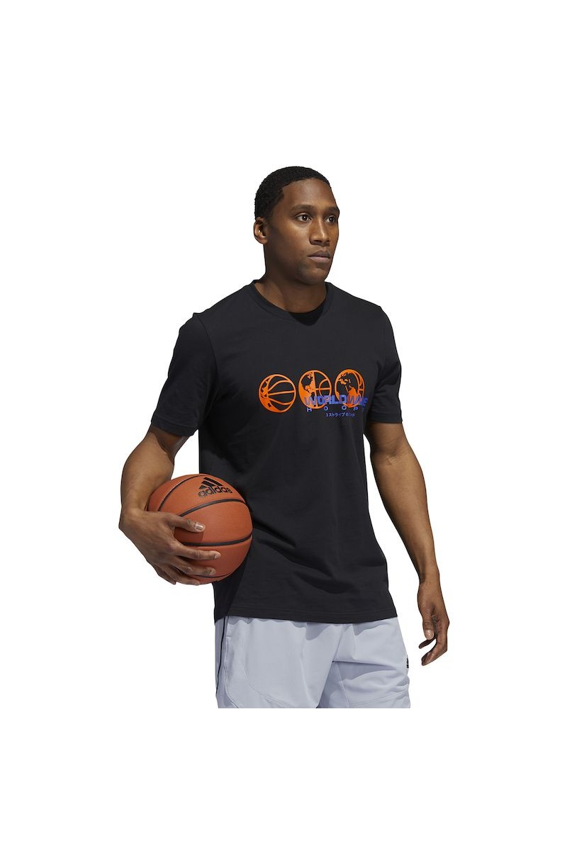 POLERA ADIDAS HOMBRE WORLDWIDE HOOPS NEGRO POLERA ADIDAS HOMBRE WORLDWIDE HOOPS NEGRO