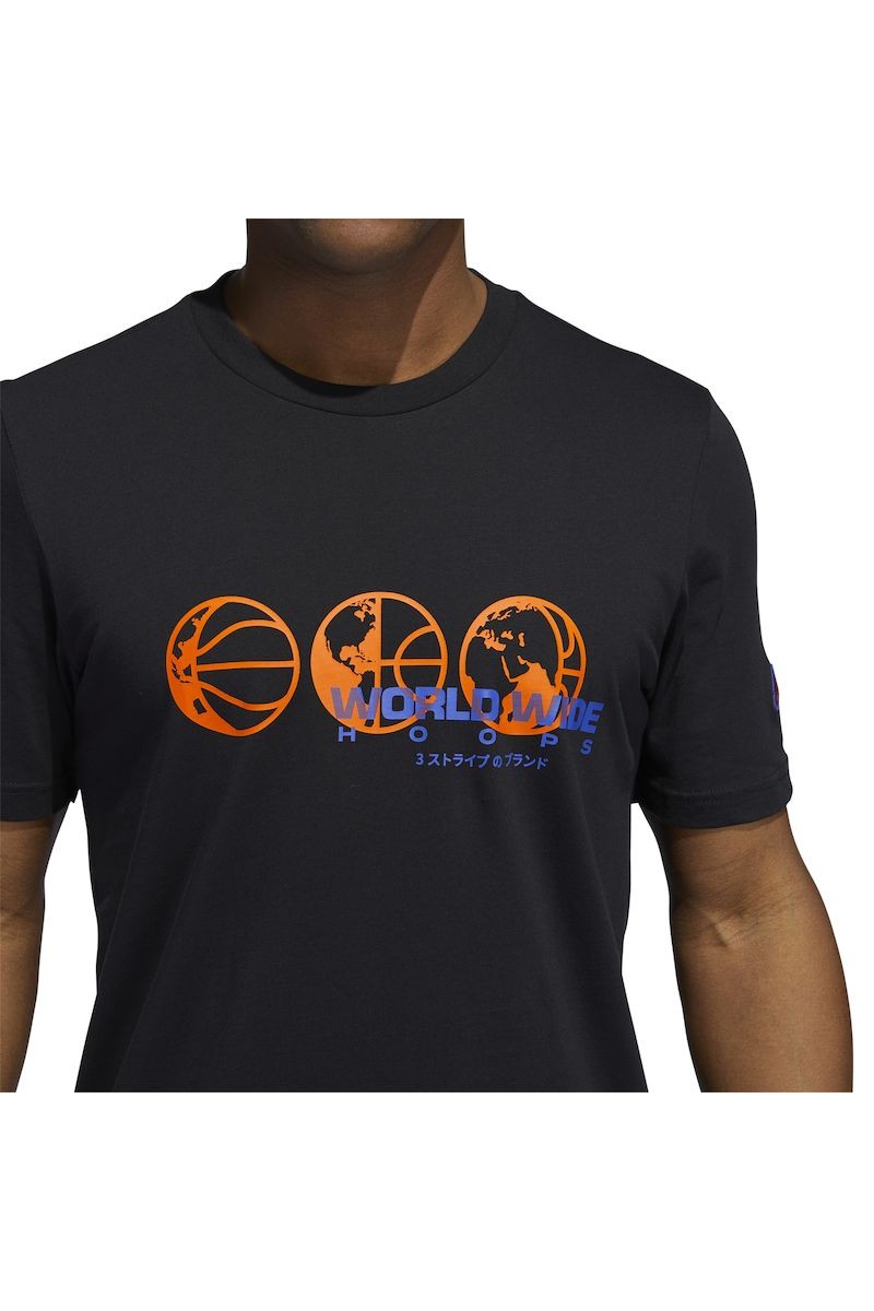 POLERA ADIDAS HOMBRE WORLDWIDE HOOPS NEGRO POLERA ADIDAS HOMBRE WORLDWIDE HOOPS NEGRO